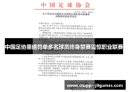 中国足协重磅罚单多名球员终身禁赛震惊职业联赛 中国足协重磅罚单多名球员终身禁赛震惊职业联赛